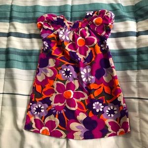 EUC Carter’s Girl’s Floral Shift Dress • Puff sleeves • Size 6